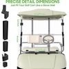 image:image10L0L Golf Cart Windshield Compatible with Yamaha G22 20032006 5mm Polycarbonate Front Windshield for Gas amp Electric Models ImpactResistant Split Folding Replacement Hardware IncludedClear