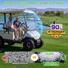 image:image10L0L Golf Cart Windshield Compatible with Yamaha G22 20032006 5mm Polycarbonate Front Windshield for Gas amp Electric Models ImpactResistant Split Folding Replacement Hardware IncludedClear