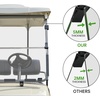 image:image10L0L Golf Cart Windshield Compatible with Yamaha G22 20032006 5mm Polycarbonate Front Windshield for Gas amp Electric Models ImpactResistant Split Folding Replacement Hardware IncludedTransparent